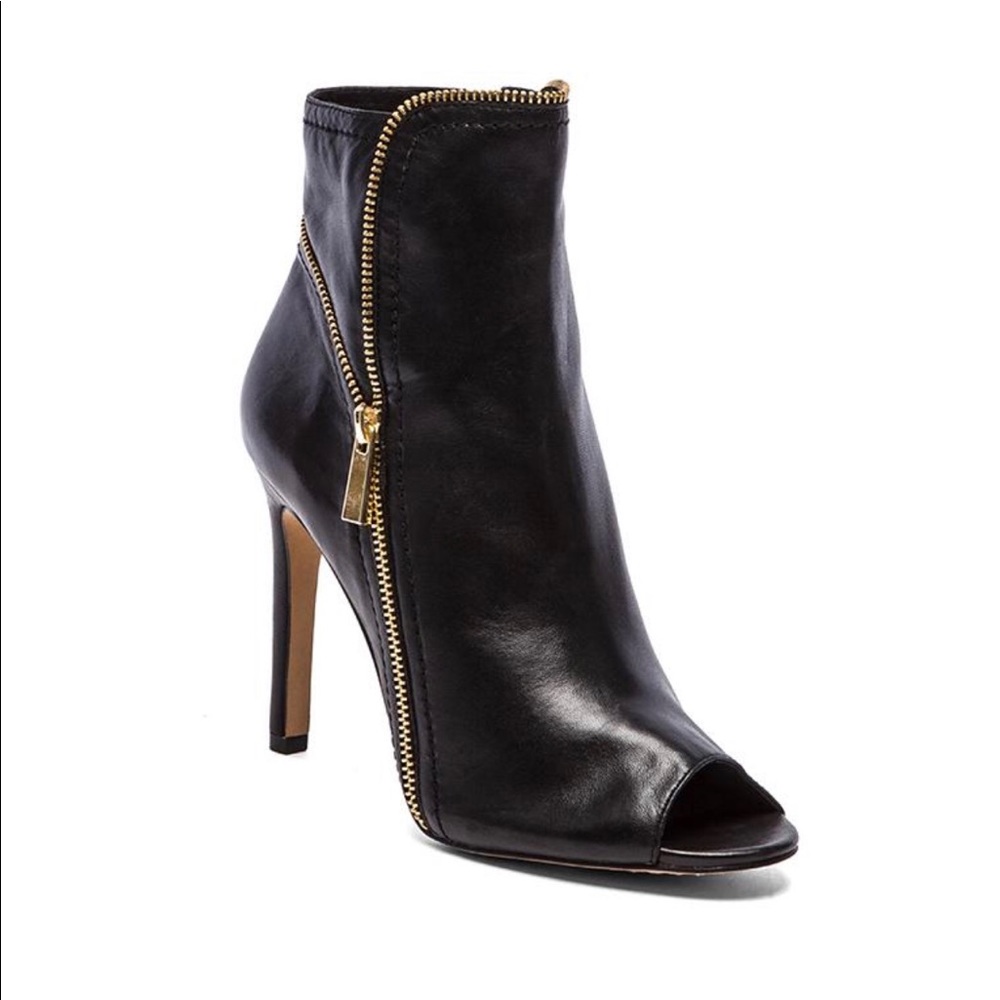 Vince Camito Open-Toe Leather Booties (Kalyton)
